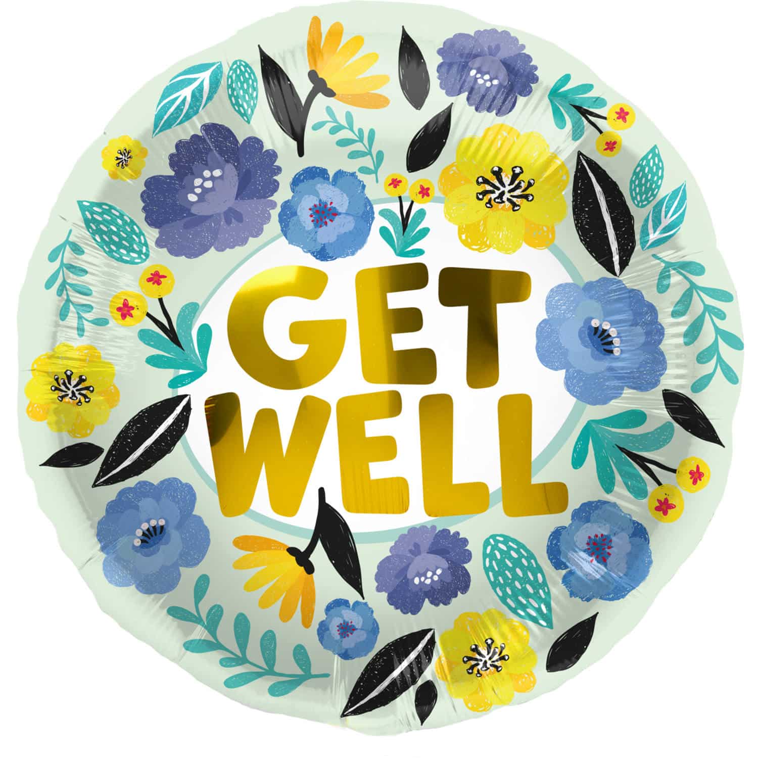 Get well soon helium balloon rose gold Daily Flowers