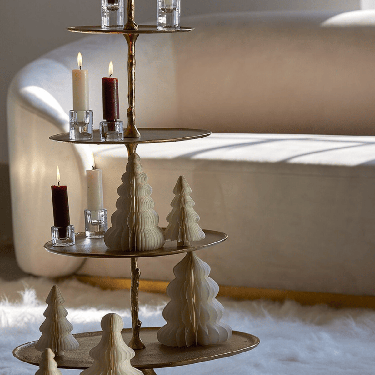 Glass petite candle holder detail
