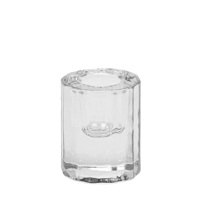 Glass petite candle holder side view