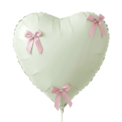 Heart Balloon With Bows - Helium Balloon