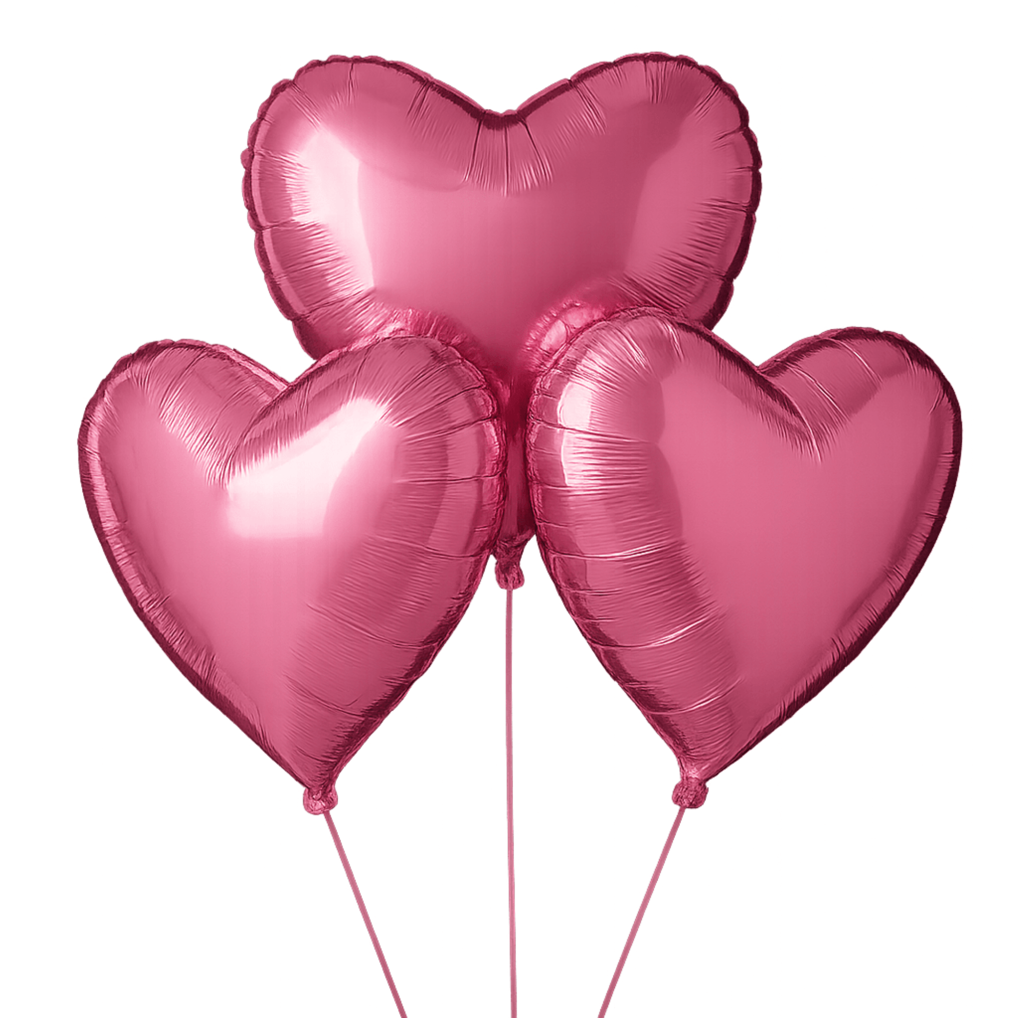 Rose heart balloon trio - Pink
