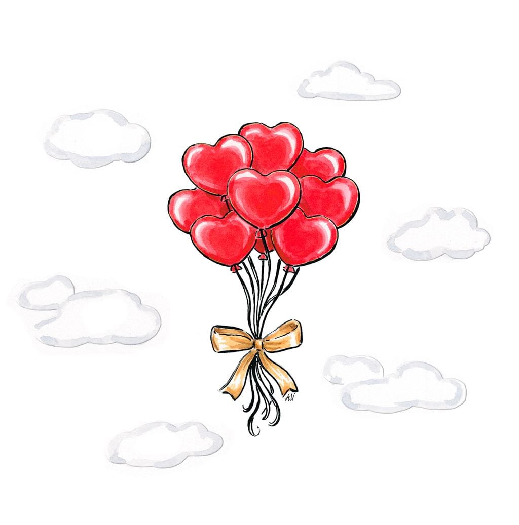 Luxurious Postcard Ballonnen greeting card