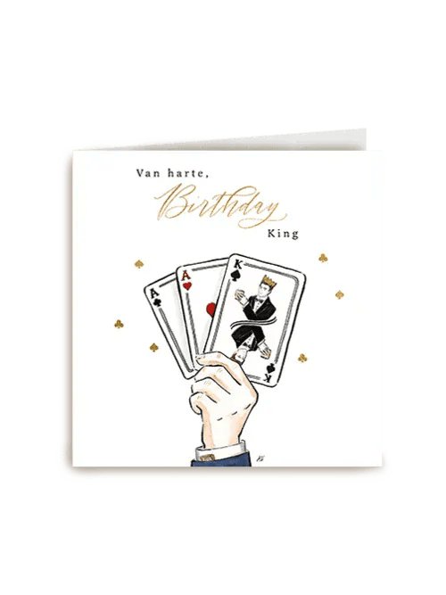 Luxurious Postcard Birthday king greeting card