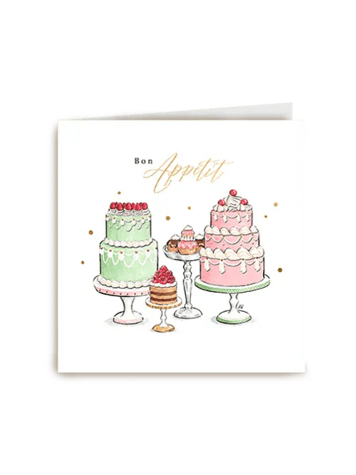 Luxurious Postcard Bon appetit greeting card