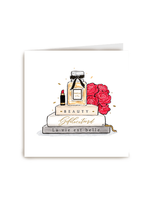 Luxurious Postcard La vie est belle greeting card