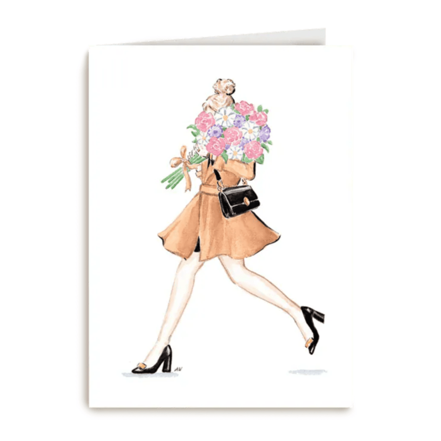 Postcard with flowers