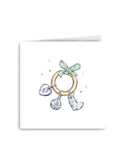 Luxurious Postcard Rattle greeting card