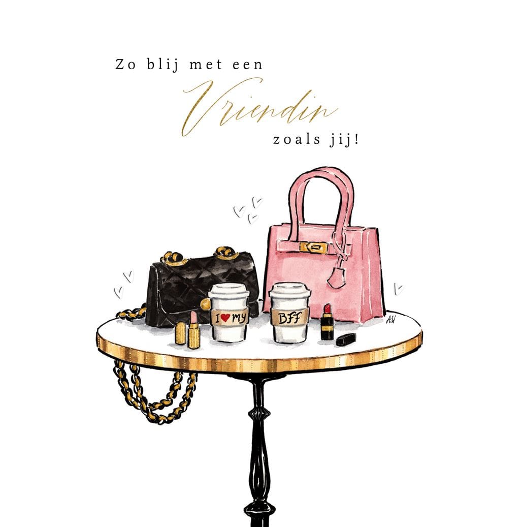 Luxurious Postcard Vriendin greeting card
