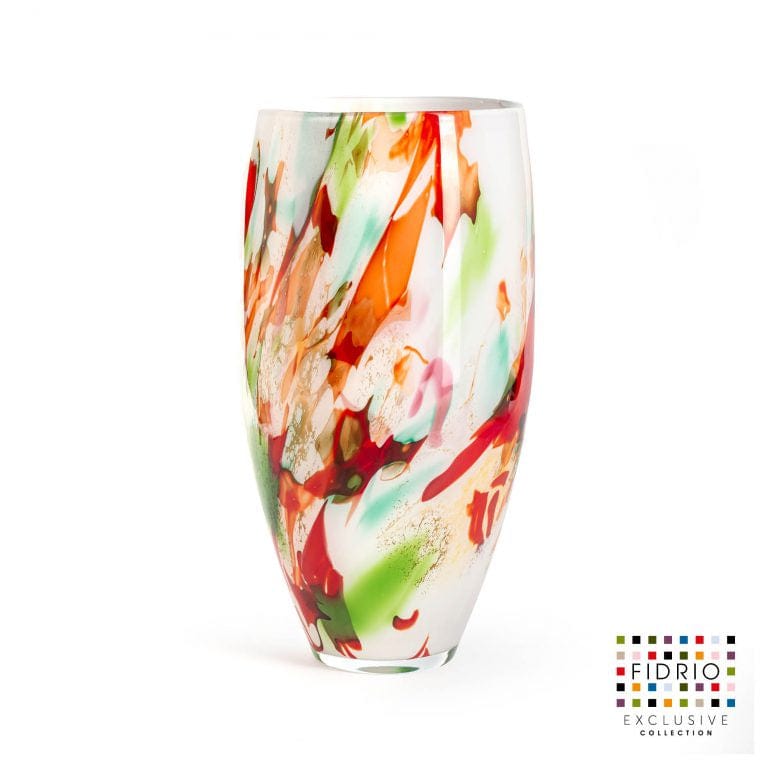 Mixed colors oval flower vase H40