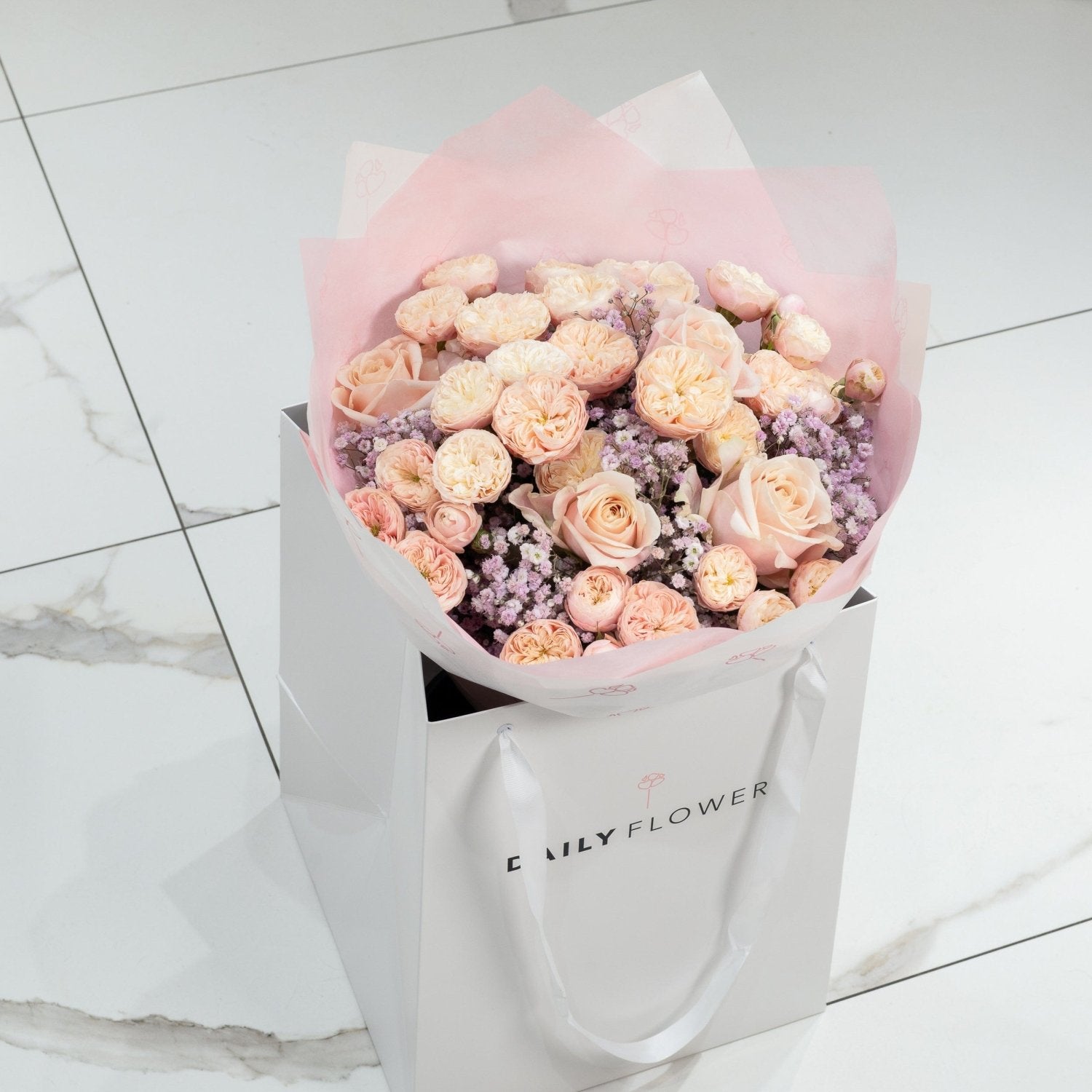 Pastel Princess flower bouquet detail Daily Flowers