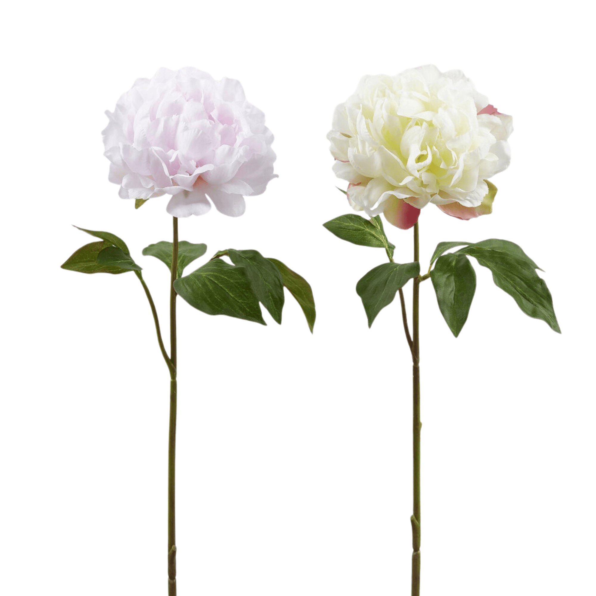 Artificial Peony Branch - Pink and Yellow Mix