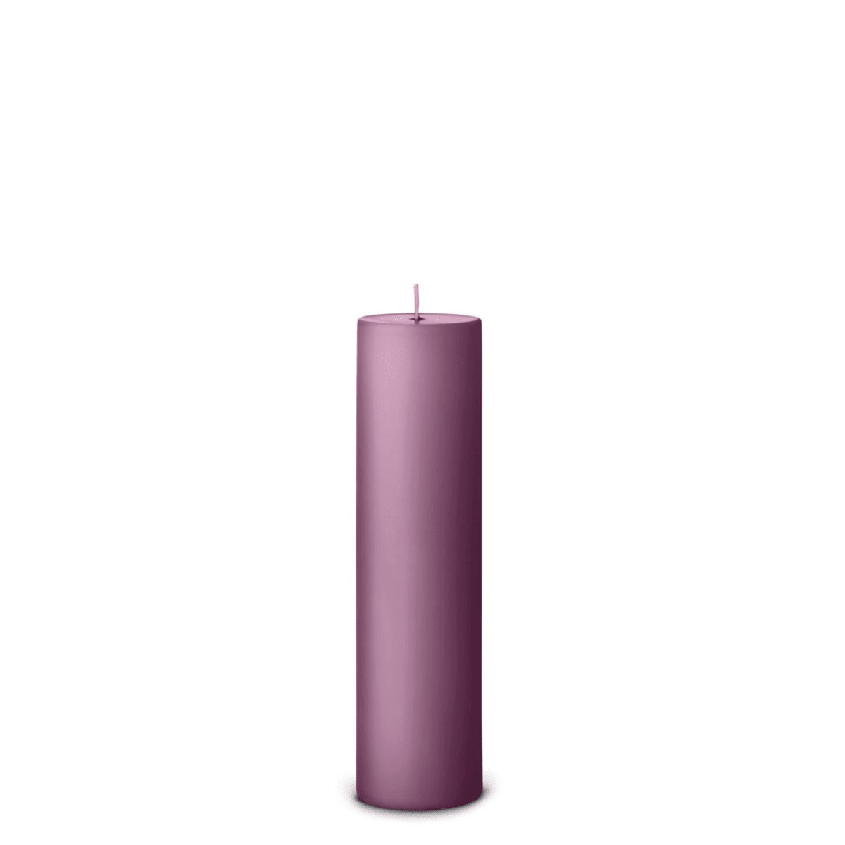 Dusty Lilac pillar candle side view