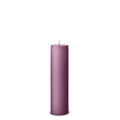 Dusty Lilac pillar candle side view