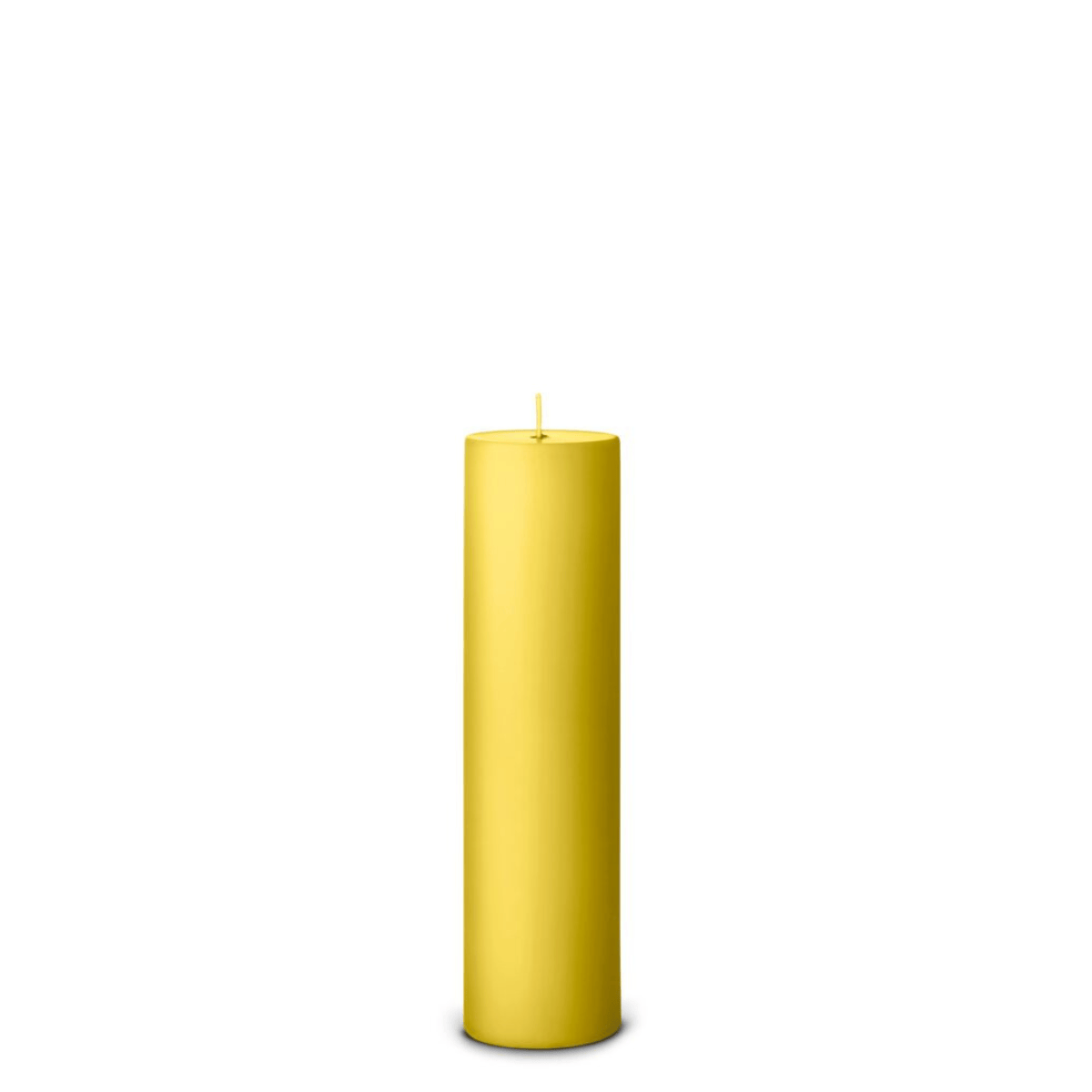 Lemon Drop pillar candle side view