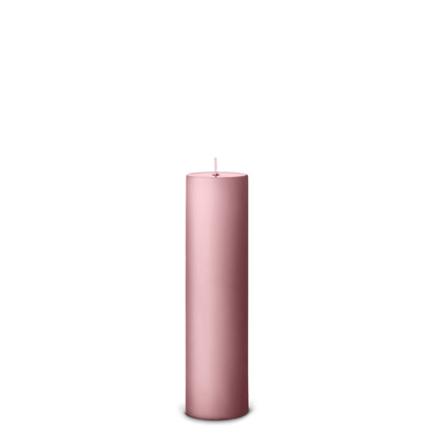 Old Rose pillar candle side view