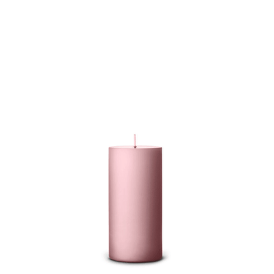 Old Rose pillar candle angle