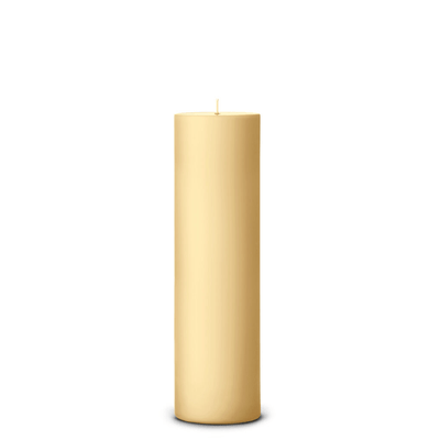 Pale Ginger pillar candle tall
