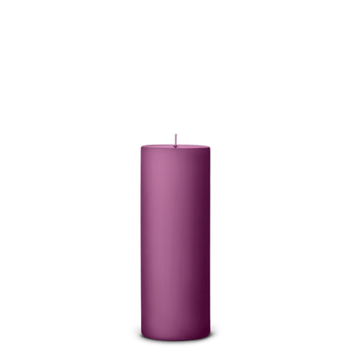 Plum Syrup pillar candle angle