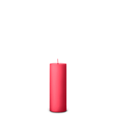 Raspberry pillar candle