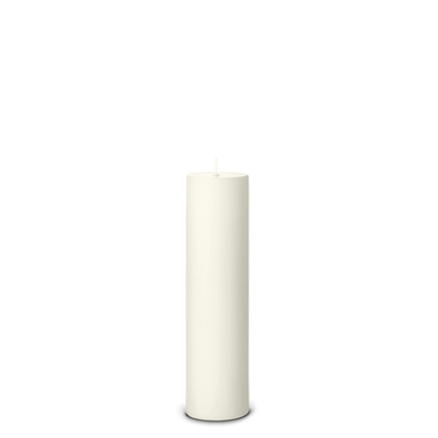 Silky pillar candle side view