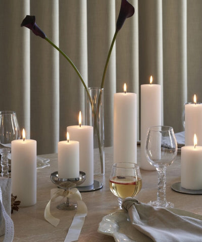 Silky pillar candle lifestyle