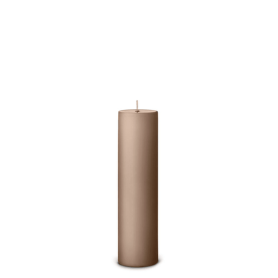 Soft Clay pillar candle side view