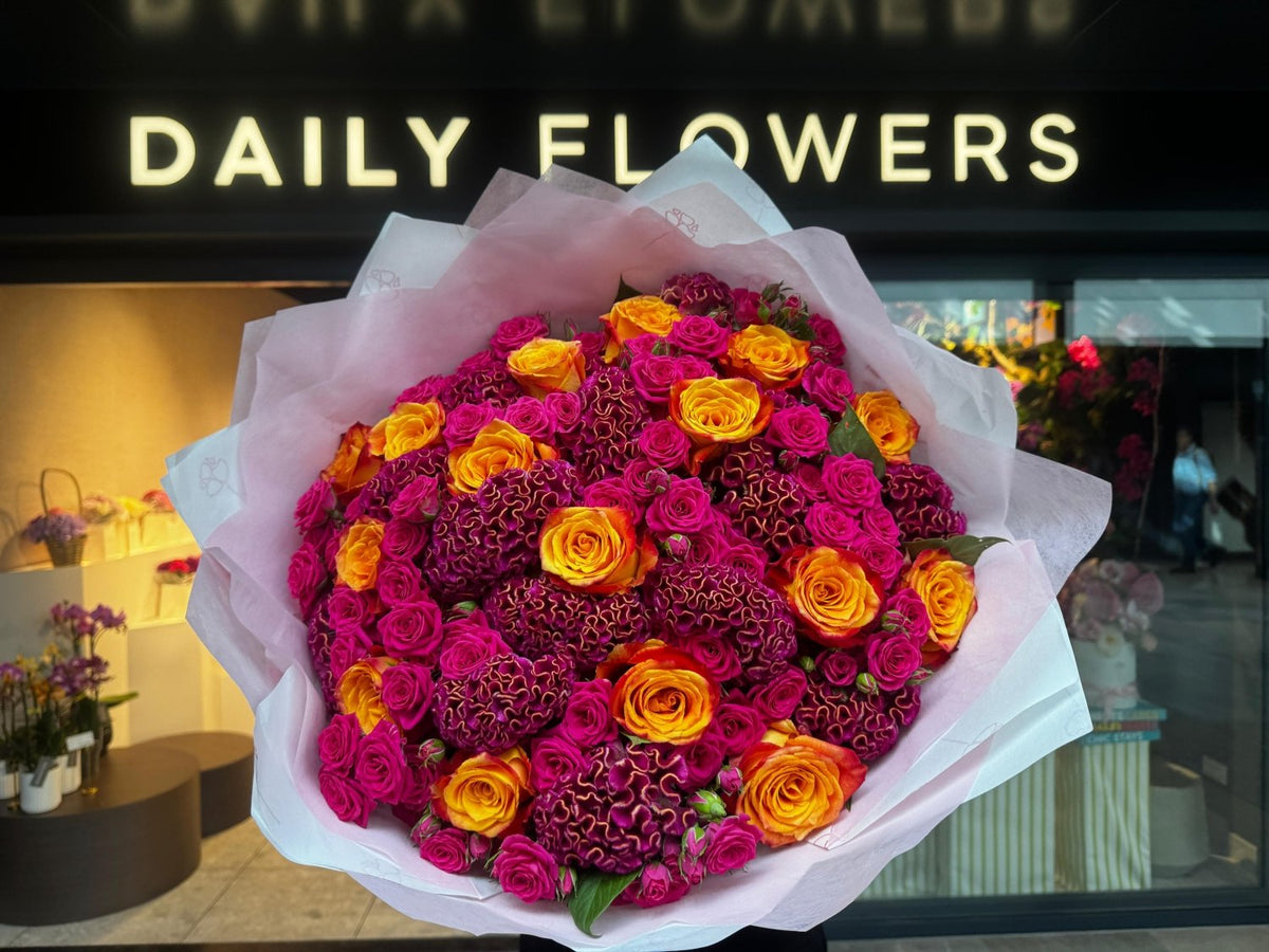 Pink Autumn Glow bouquet Daily Flowers Amsterdam