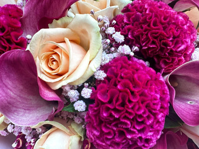 Pink Velvet Romance TikTok bouquet detail Daily Flowers