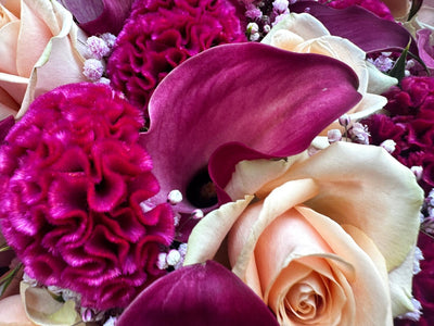 Pink Velvet Romance TikTok bouquet side view Daily Flowers
