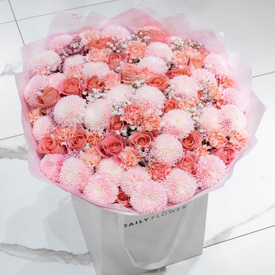 Posh Pink Party flower bouquet XL Daily Flowers Amsterdam