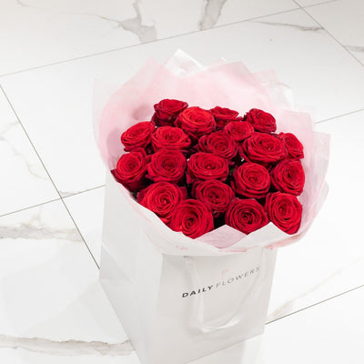 Red roses bouquet detail Daily Flowers