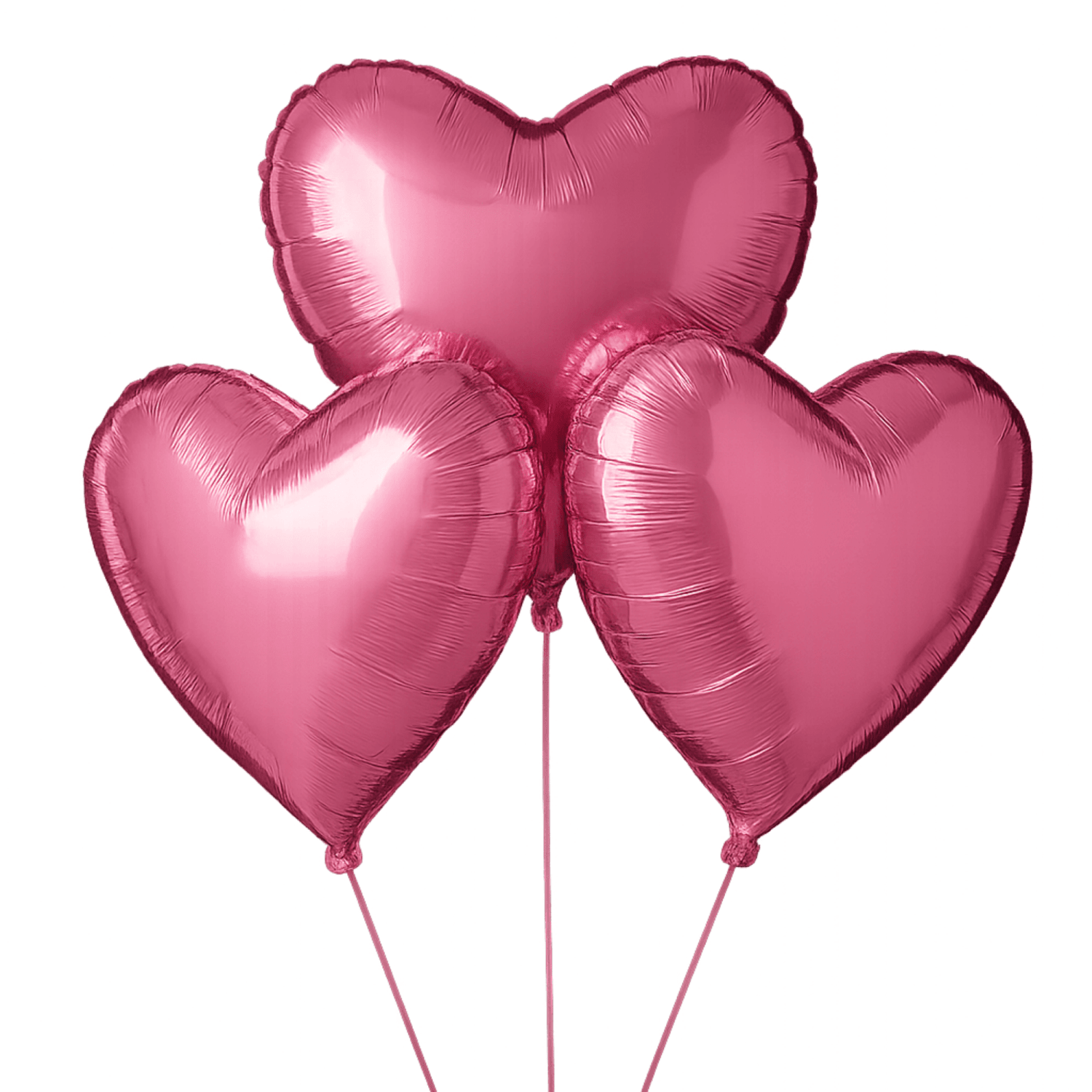 Rose heart balloon trio, Pink at Daily Flowers