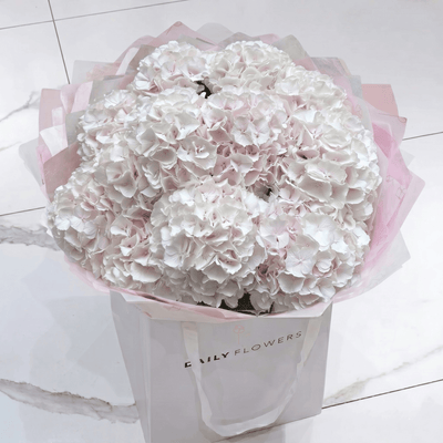 Soft pink hydrangea bouquet Verena Sweet Daily Flowers Amsterdam