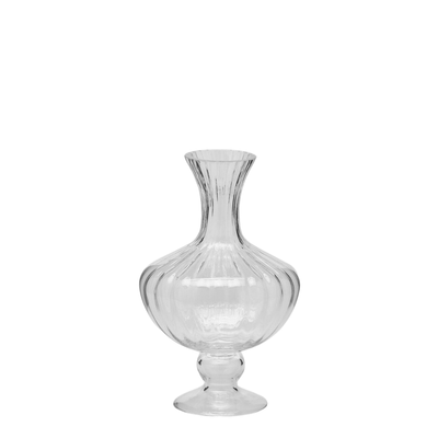 Clear Anfora flower vase side view