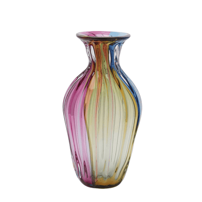 Rainbow Anfora flower vase side view