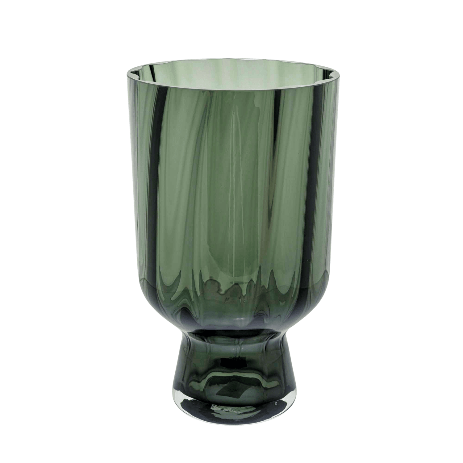 Vase Bliss, Smoked Green, glass vase by Daily Flowers