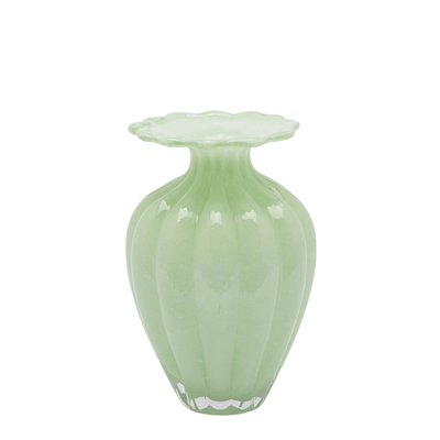 Blossom flower vase amber