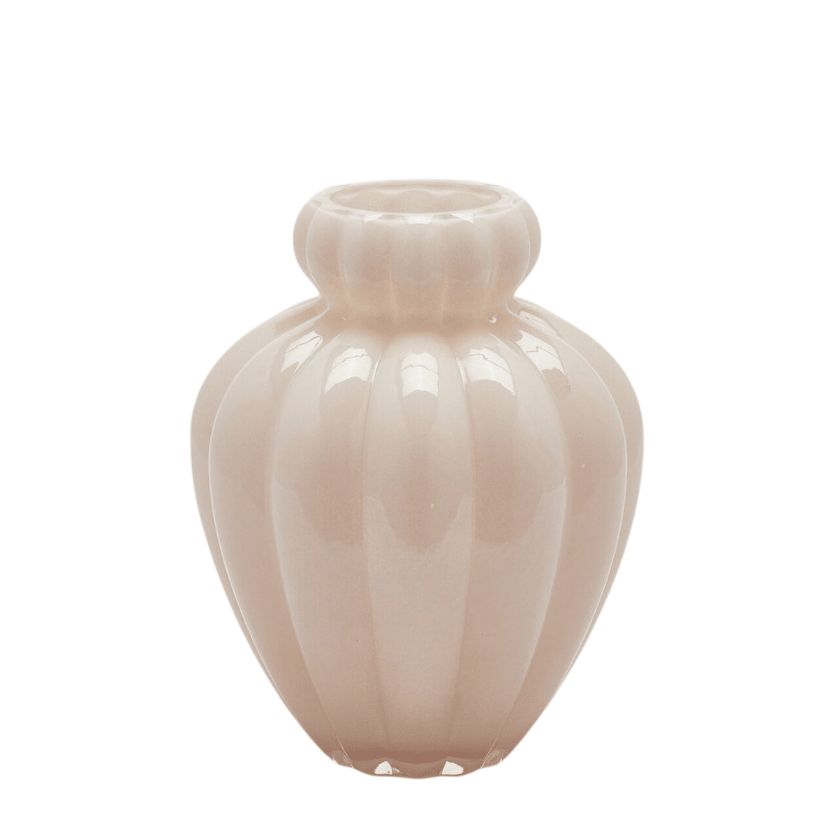 Chignon flower vase amber