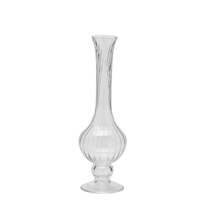 Clear Collolungo flower vase side view