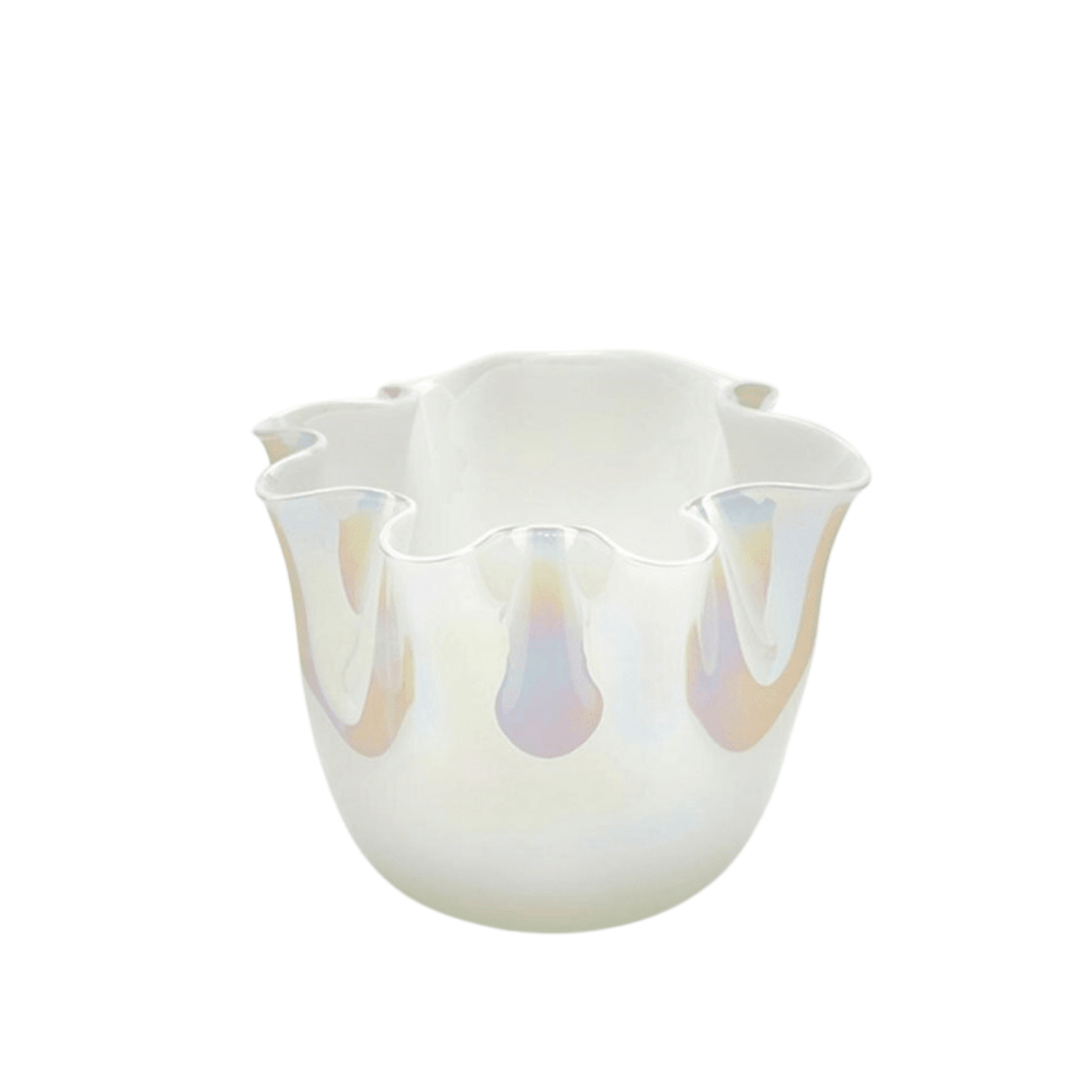 White Drappo flower vase