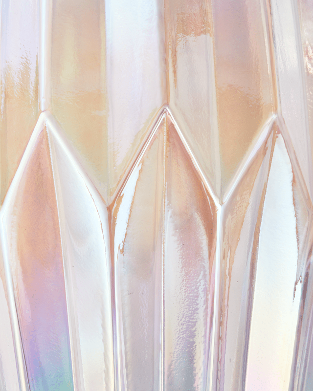 Folds glass luster vase medium detail