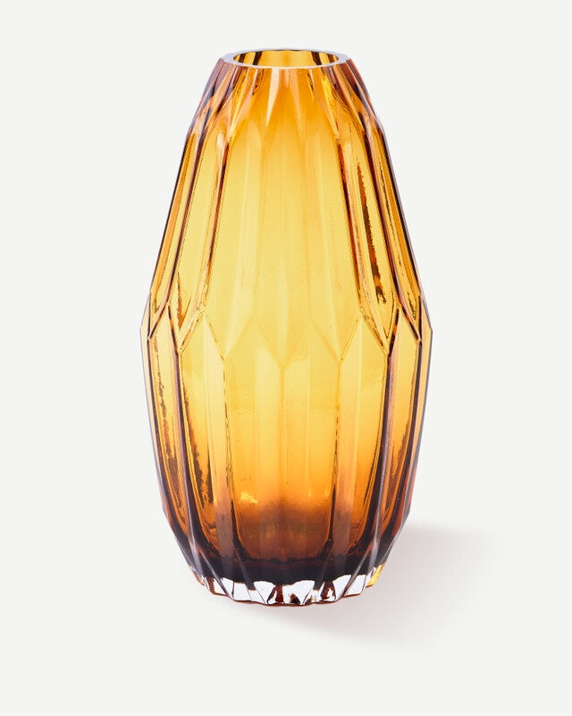 Ochre glass vase