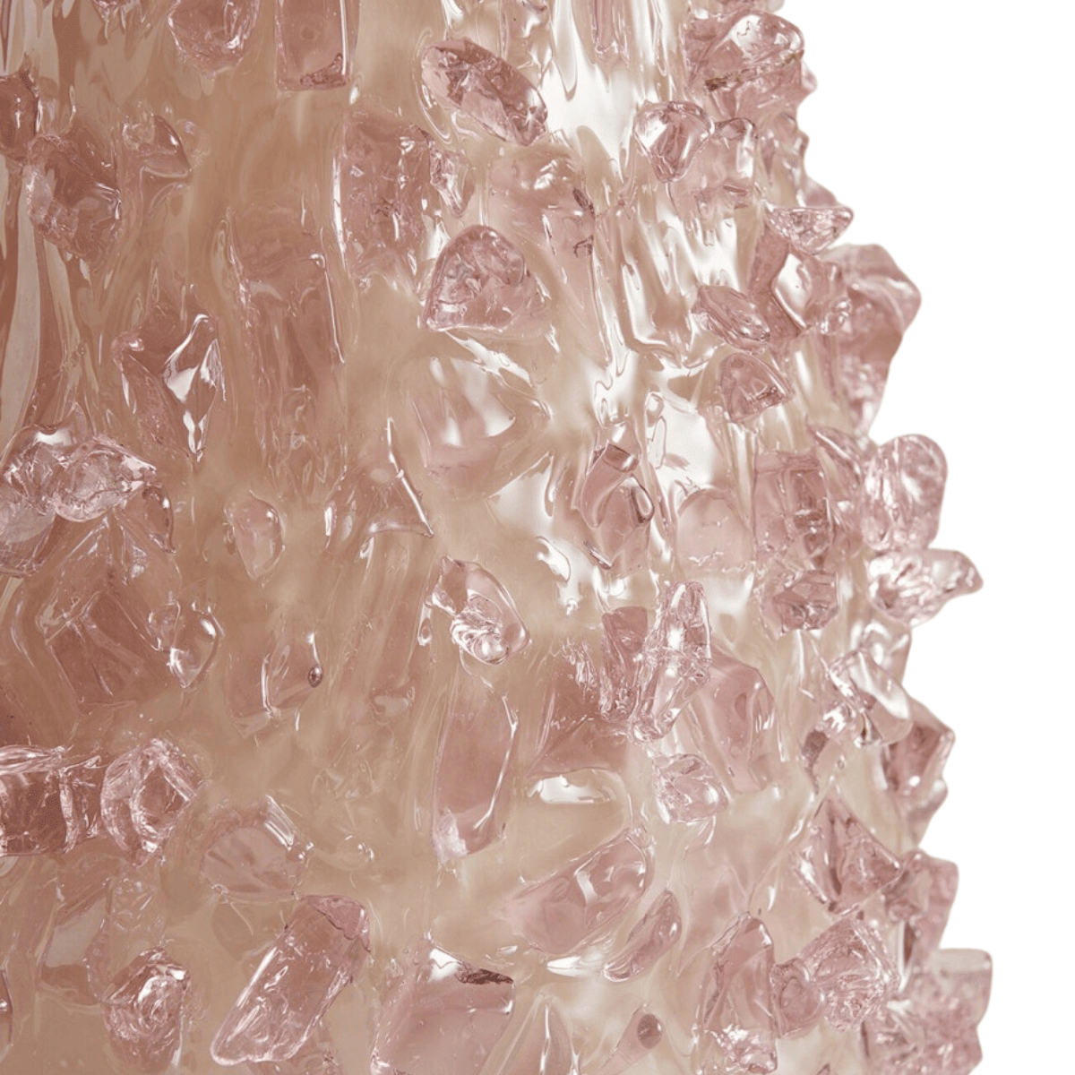 Rosy Peach Gemme flower vase side view