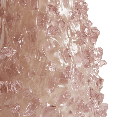 Rosy Peach Gemme flower vase side view