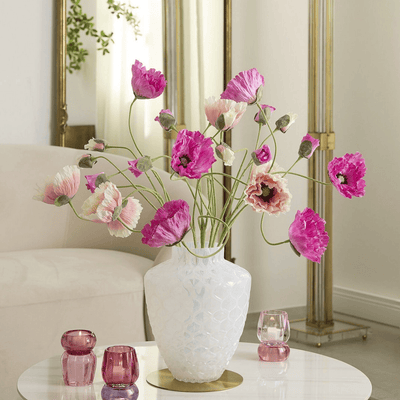 White Honeycomb vase product shot