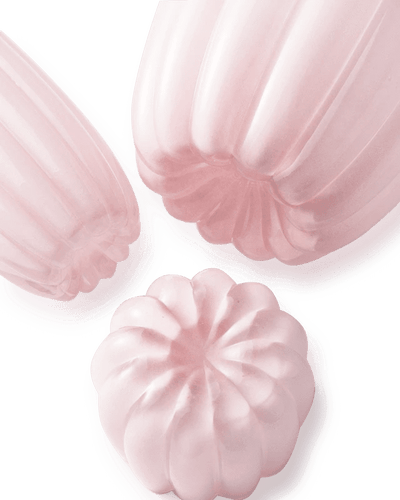 Melon pink vase large bottom view