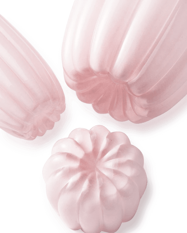 Melon pink vase large bottom view