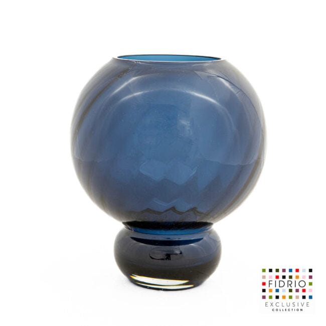 Blue Optic vase on leg flower vase