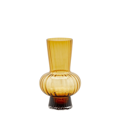 Amber Sfera flower vase side view