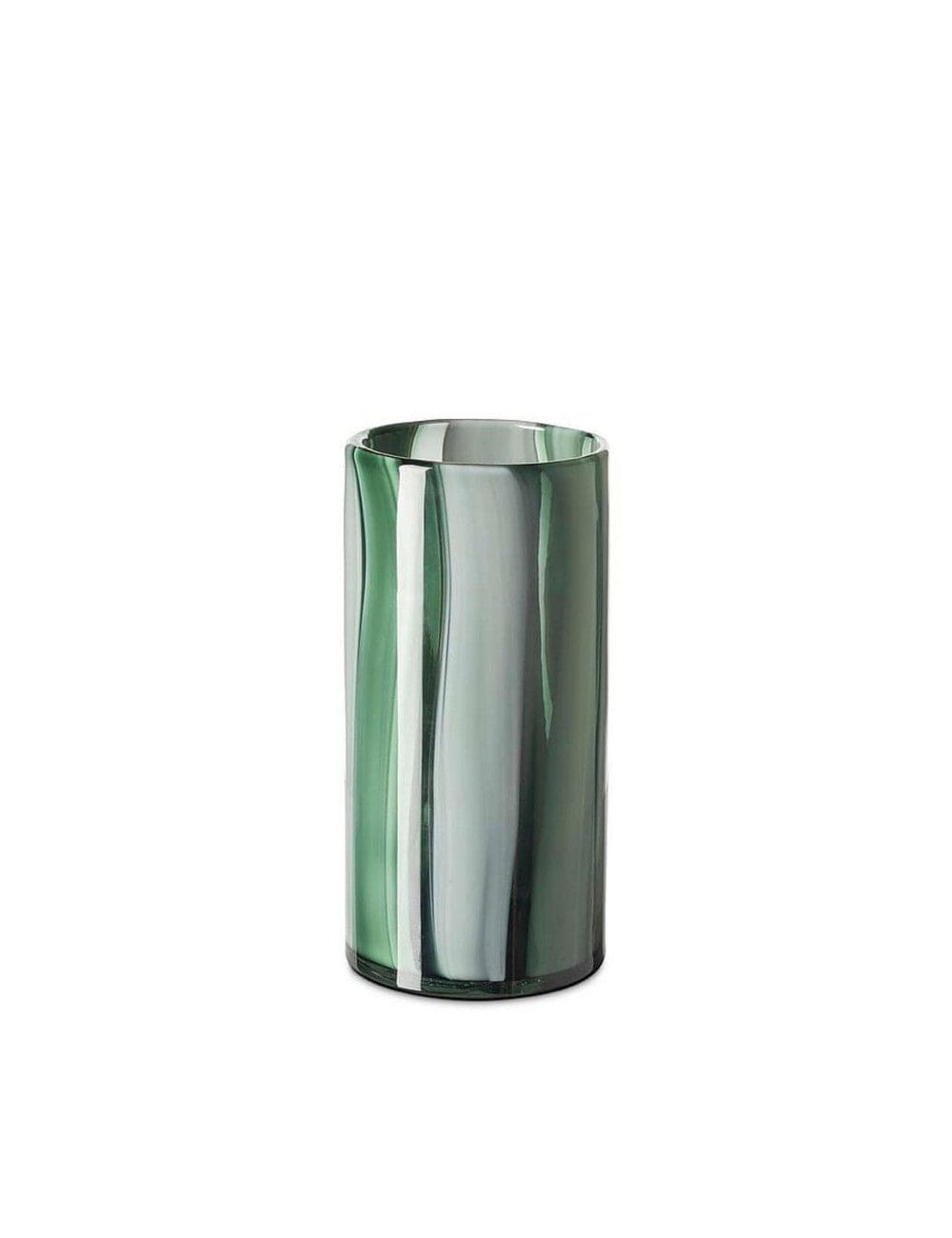 White green Yu cylinder flower vase medium